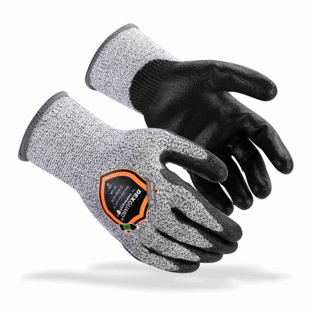 DEFENDER SAFETY A2 Cut Glove, 13G Liner, Level 4 Abrasion Resistant, Polyurethane Coated , Size L DXG-E01-208L